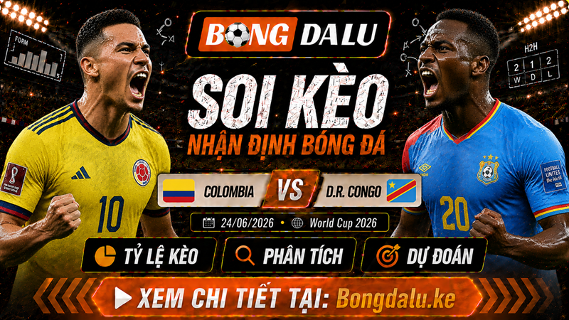 Đội hình của Colombia vs D.R. Congo