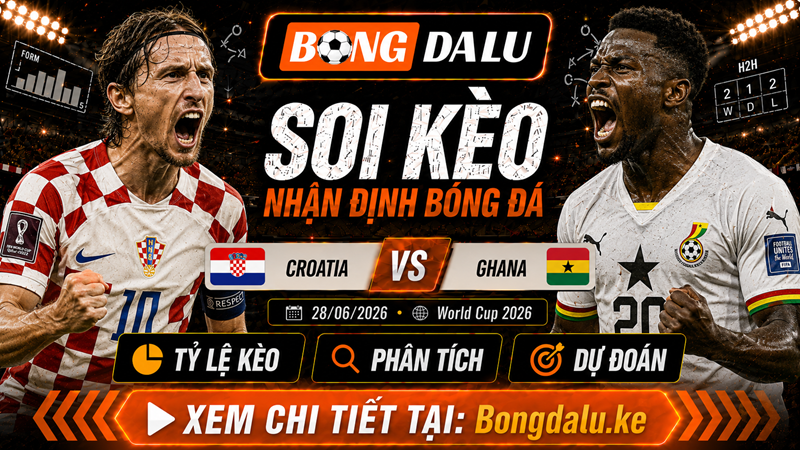  Lực lượng dự kiến trận Croatia vs Ghana
